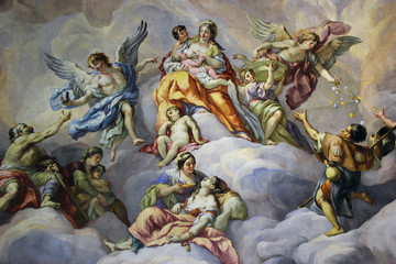 Fresco fragment on the dome of Karlskirche, Vienna