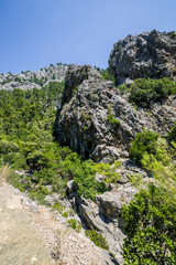 Rocks on hillside beautiful and lovely landscapes of Turkey mountain