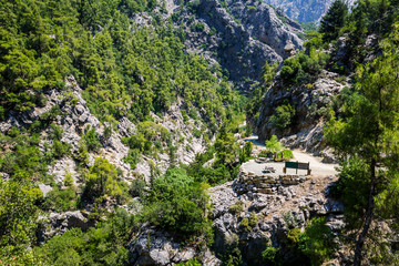 Fototapeta na wymiar Saklikent Canyon is the deepest canyon in southern Turkey, Goynuk canyon Saklikent, located in District of Kemer, Antalya Province