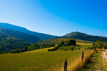 Fototapeta premium Panoramic view of the castle in Assisi one