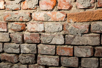 Texture of a brick wall. The old wall.