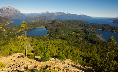 Naklejka premium Lago Nahuel Huapi and Cerro Campanario