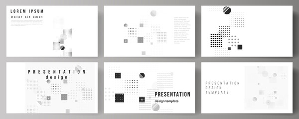 The minimalistic abstract vector illustration of the editable layout of the presentation slides design business templates. Abstract vector background with fluid geometric shapes. - obrazy, fototapety, plakaty