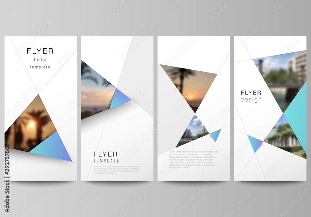 Poster the minimalistic vector illustration of the editable layout of flyer, banner design templates. creat