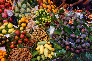 fruits and vegetables at the market