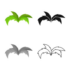 Fototapeta na wymiar Vector design of shrubs and green symbol. Collection of shrubs and nature vector icon for stock.