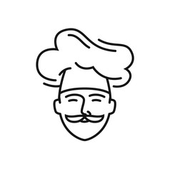 Cook, chef logo. Restaurant, cafe, menu icon. Vector illustration