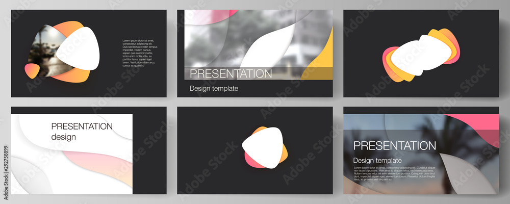 Poster minimalistic abstract vector illustration of the editable layout of the presentation slides design b