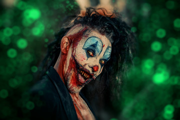 clown with sharp teeth