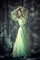 Fototapeta premium light turquoise dress