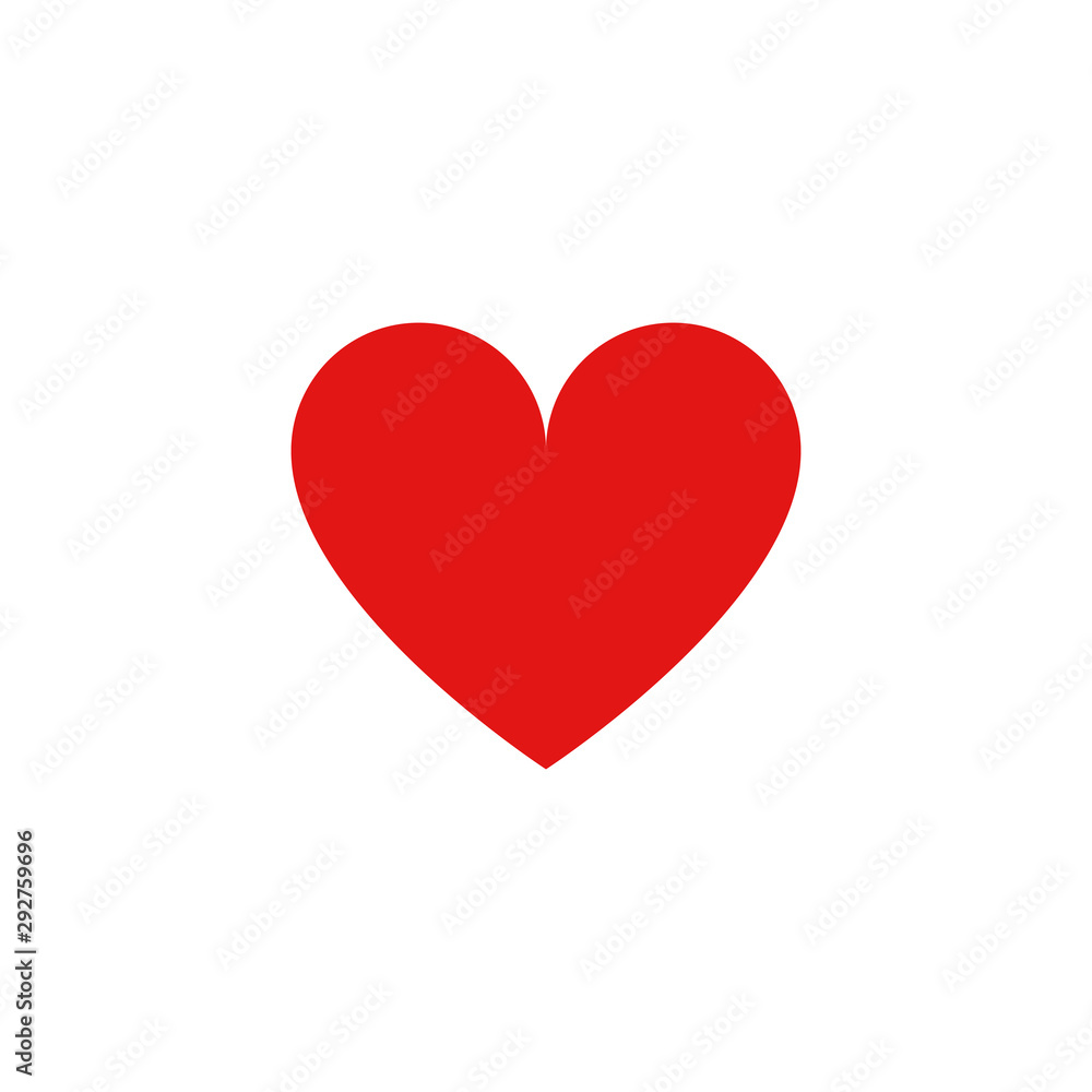 Sticker heart vector icon. perfect love and likes symbol and white background