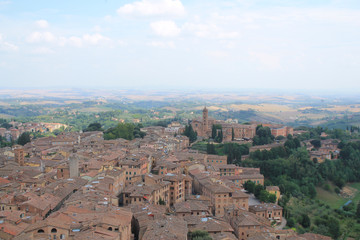 Obraz premium The historic and medieval center of Siena, Tuscany, Italy