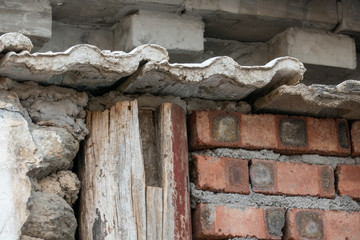 wall of an old house