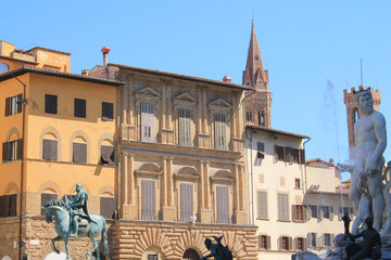Fototapeta premium Architectural styles in Florence, city in central Italy and birthplace of the Renaissance, it is the capital city of the Tuscany region, Italy