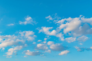 View of cloudy sky on a warm September day