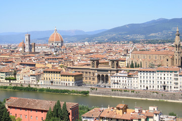 Fototapeta na wymiar Florence, city in central Italy and birthplace of the Renaissance, it is the capital city of the Tuscany region, Italy