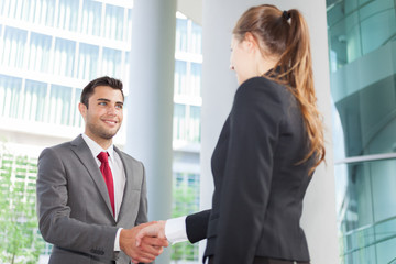 Business people handshake