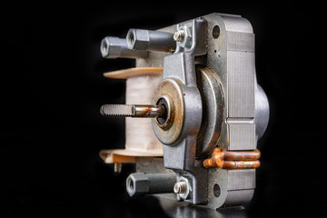 Small electric motor for the oven. Household appliance repair accessories.