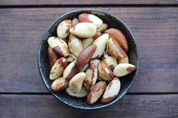 Brazil nuts in a bowl