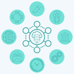 Cloud network vector icon sign symbol