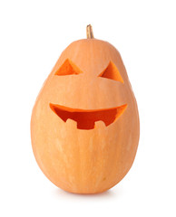 Naklejka premium Halloween pumpkin on white background