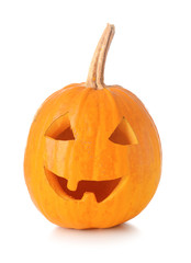 Halloween pumpkin on white background