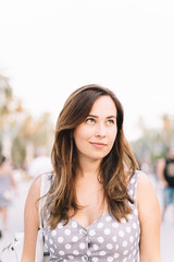 Portrait of pretty woman in the city