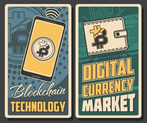 Cryptocurrency, bitcoin, digital currency market