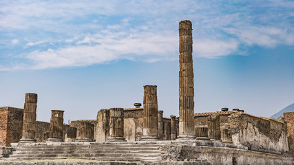 Ruins of the Ancient town of Pompeii in Italy