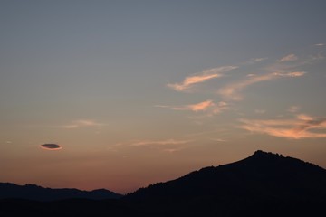 Sunset over Pindus National Park, Greece