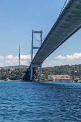 15 July Martyrs Bridge over Bosporus in city of Istanbul