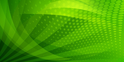 Abstract background of dots and intersecting lines in green colors