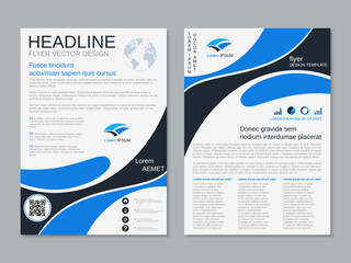 Modern professional flyer vector design template