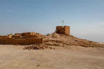 Rocky Ruins on the Plateau of Masada, Israel
