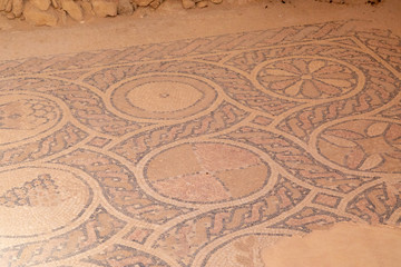 Remains of Ornate Mosaic Floor, Masada National Park, Israel