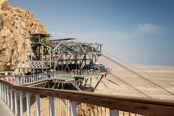 Cable Car Station on the Cliff, Masada National Park, Israel