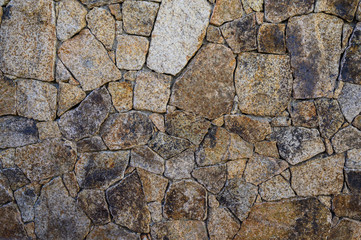 Background wall of stones with different textures