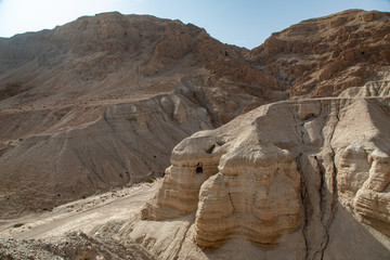 Fototapeta na wymiar Qumran Caves - Site of Dead Sea Scrolls, Israel
