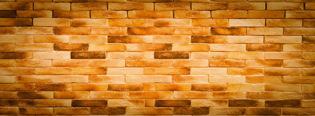 horizantal orange brick wall background