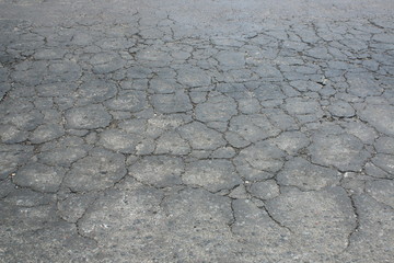 A worn out road, much used or broken by the weather