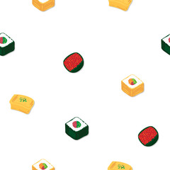 sushi sashimi japan food graphic object pattern background