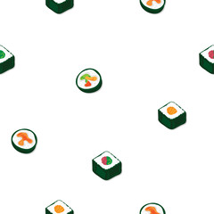 sushi sashimi japan food graphic object pattern background