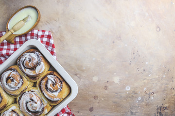Homemade traditional winter festive dessert buns