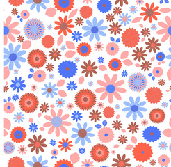 Geometric Floral Vector seamless repet pattern