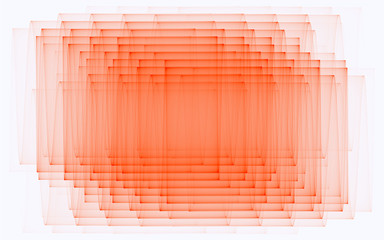 Fototapeta premium Orange cubic pipes squash pattern vector graphics