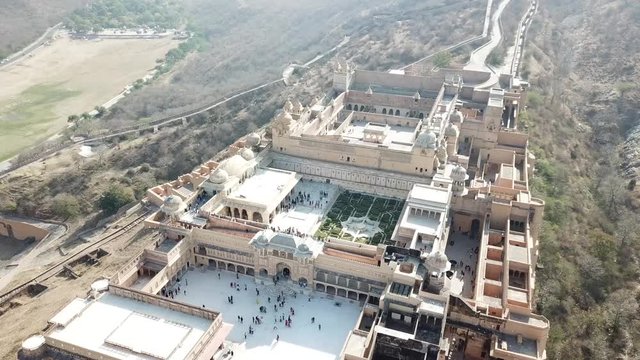 Aerial View of Amber Fort Jaipur India