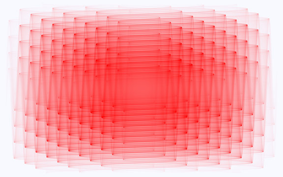 Red cubic pipes zig sag  squash pattern vector graphics