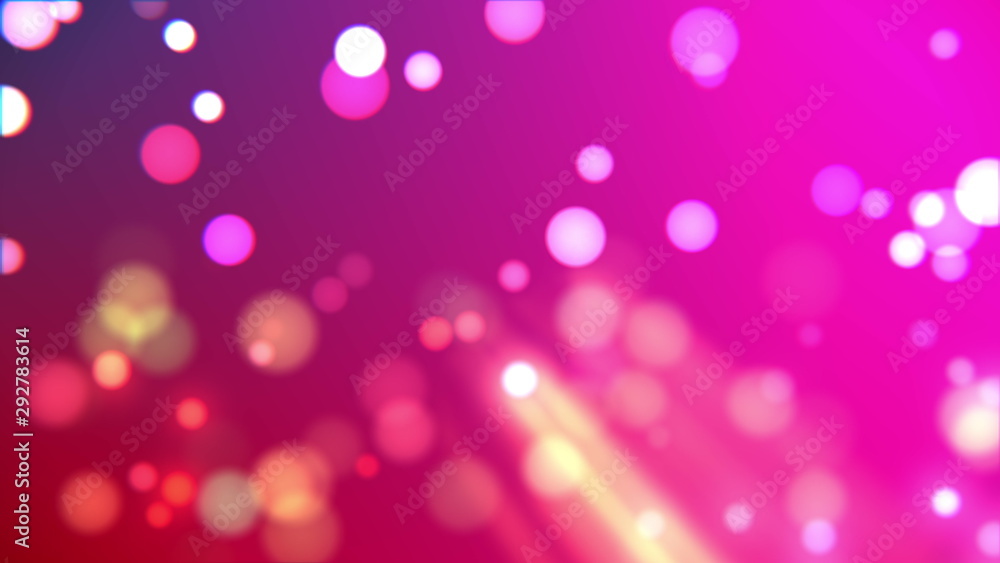 Aufkleber abstract gradient with highlights and bokeh particles background, 3d rendering romantic or spring ba
