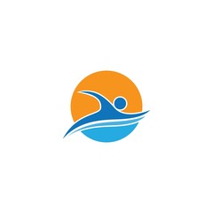 Swimming sport logo