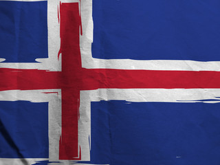 Fototapeta premium Grunge ICELAND flag